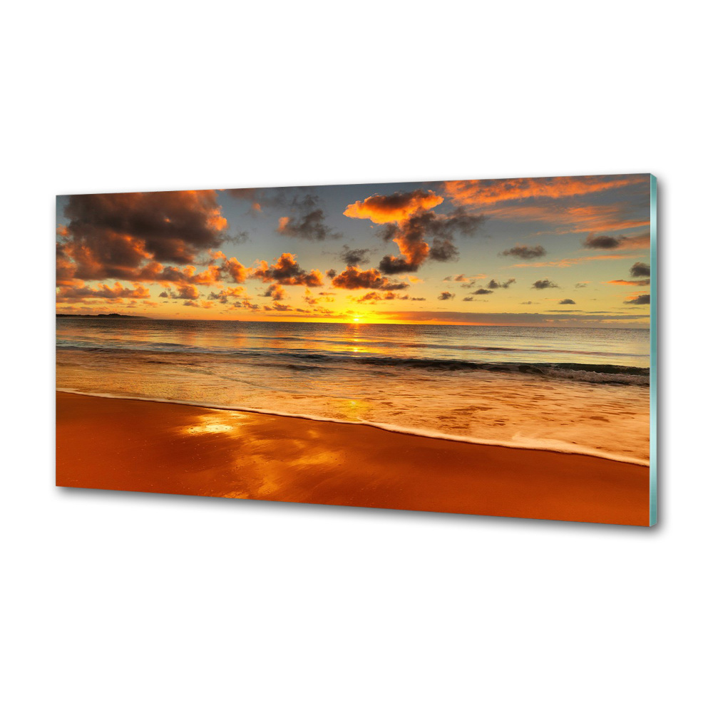 Cooker splashback Sunset beach