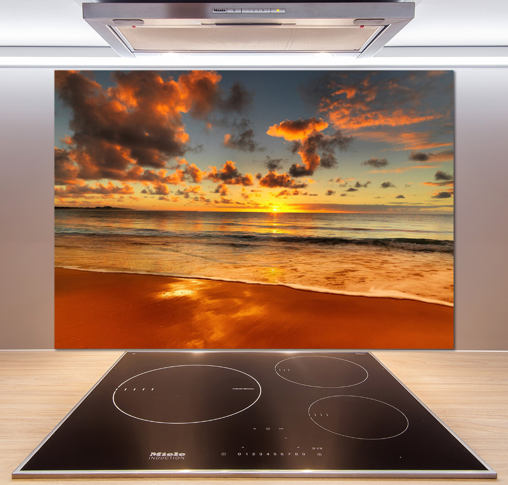 Cooker splashback Sunset beach