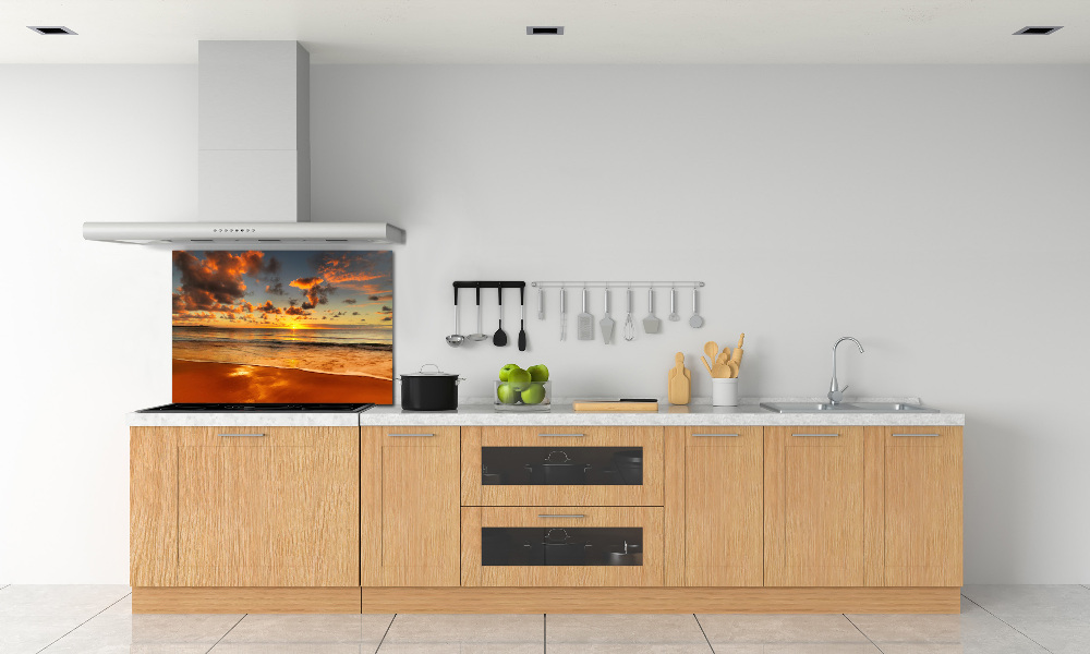 Cooker splashback Sunset beach