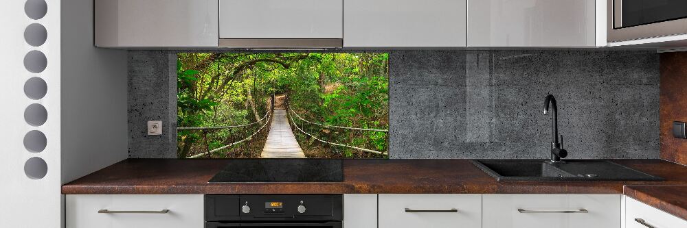 Cooker splashback Rope bridge