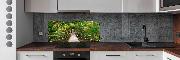 Cooker splashback Rope bridge