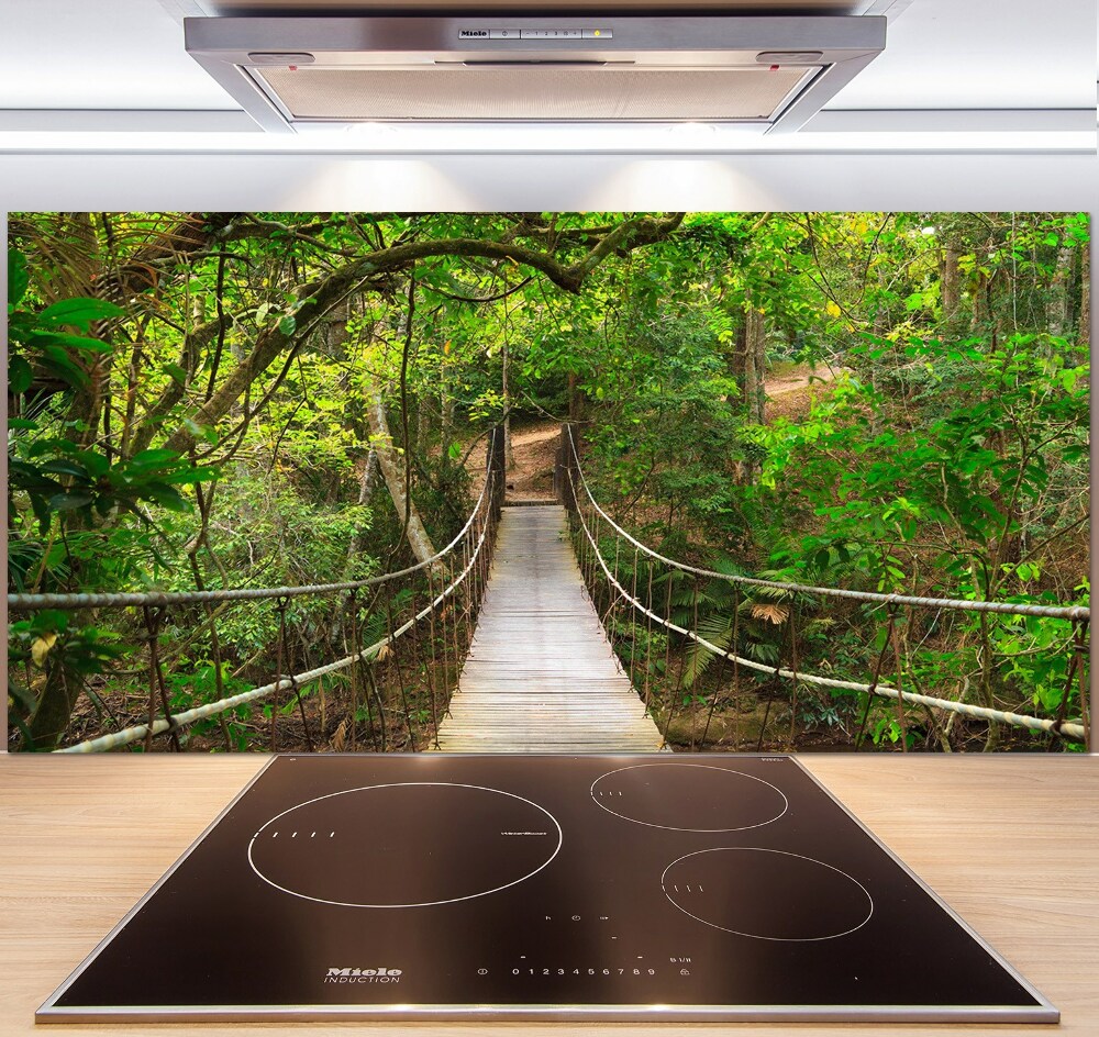 Cooker splashback Rope bridge