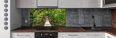 Cooker splashback Rope bridge