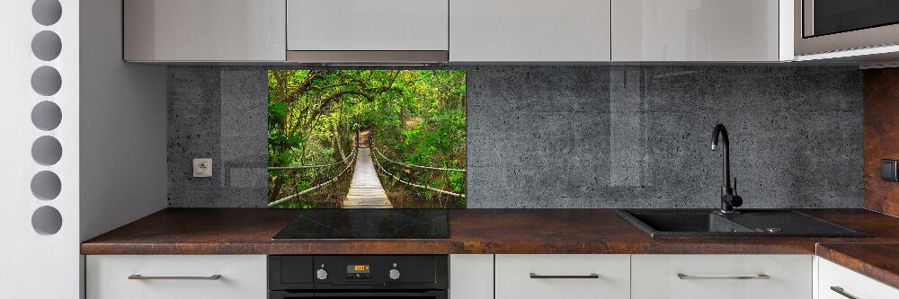 Cooker splashback Rope bridge