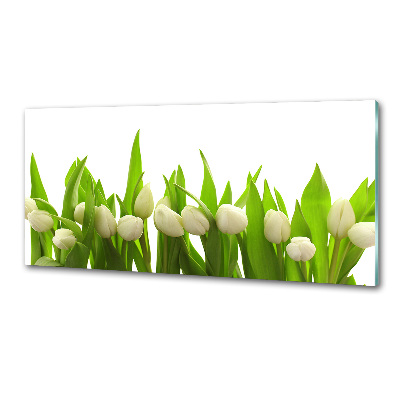 Kitchen splashback White tulips