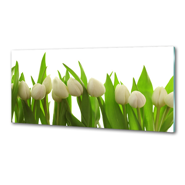 Kitchen splashback White tulips