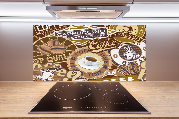 Cooker splashback Coffeehouse