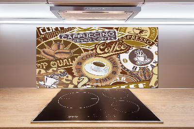 Cooker splashback Coffeehouse