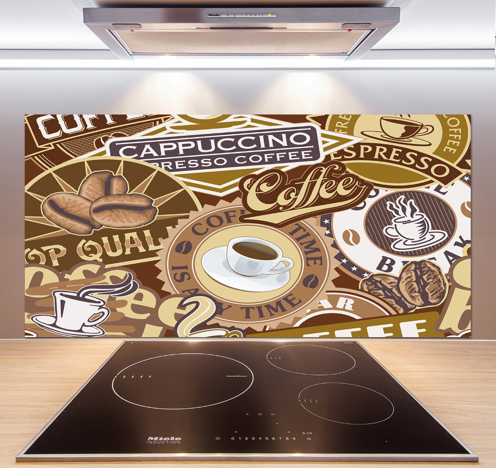 Cooker splashback Coffeehouse