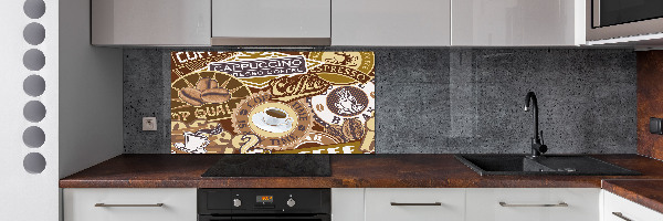 Cooker splashback Coffeehouse