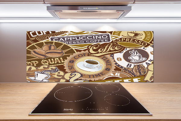 Cooker splashback Coffeehouse