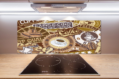 Cooker splashback Coffeehouse