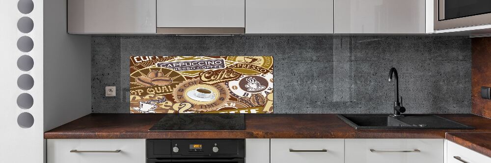 Cooker splashback Coffeehouse