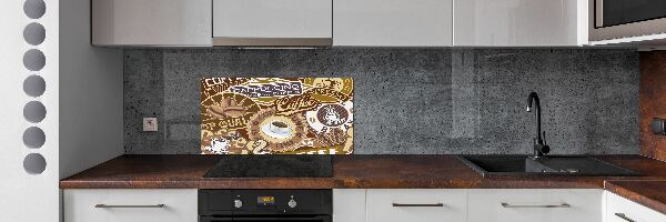 Cooker splashback Coffeehouse