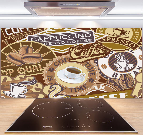 Cooker splashback Coffeehouse