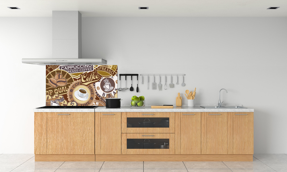 Cooker splashback Coffeehouse