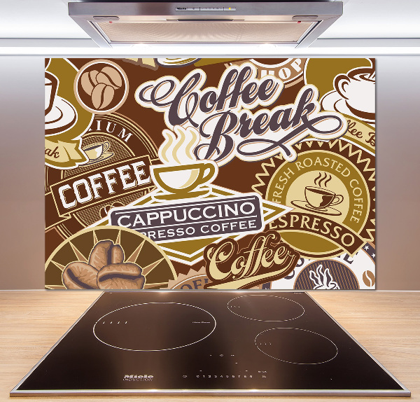 Cooker splashback Coffeehouse