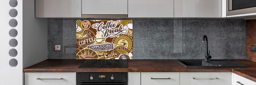 Cooker splashback Coffeehouse