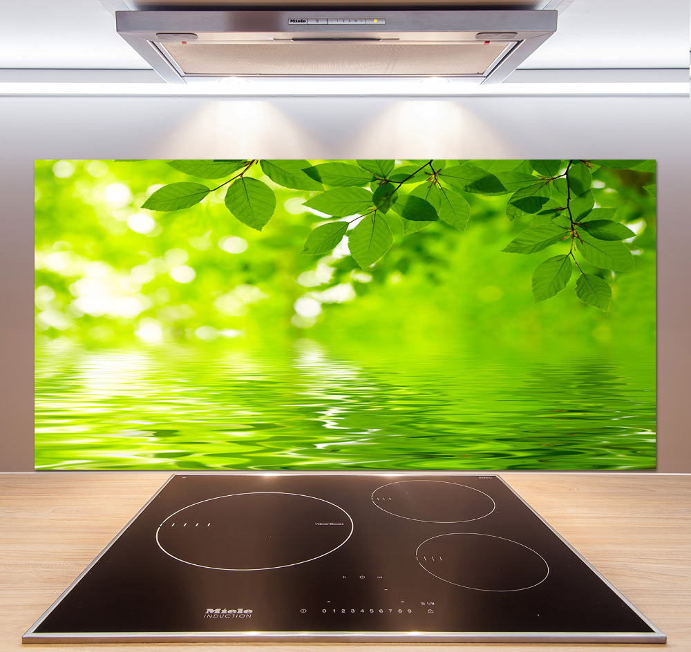 Kitchen splashback Green leaves