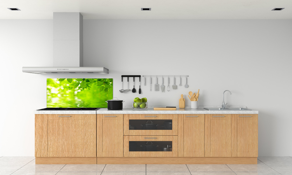 Kitchen splashback Green leaves