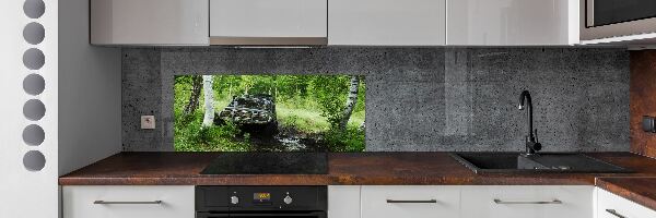 Cooker splashback Jeep in the forest