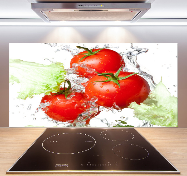 Cooker splashback Tomatoes and lettuce