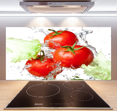 Cooker splashback Tomatoes and lettuce