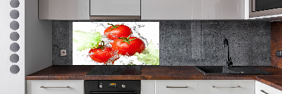 Cooker splashback Tomatoes and lettuce