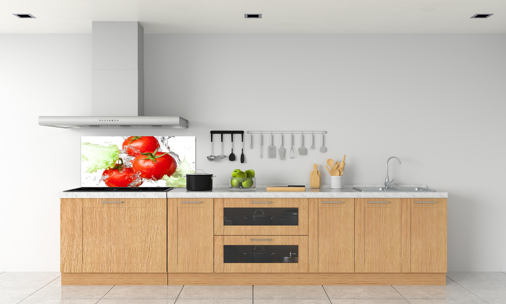 Cooker splashback Tomatoes and lettuce