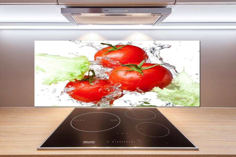 Cooker splashback Tomatoes and lettuce