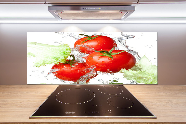 Cooker splashback Tomatoes and lettuce