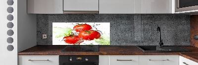 Cooker splashback Tomatoes and lettuce