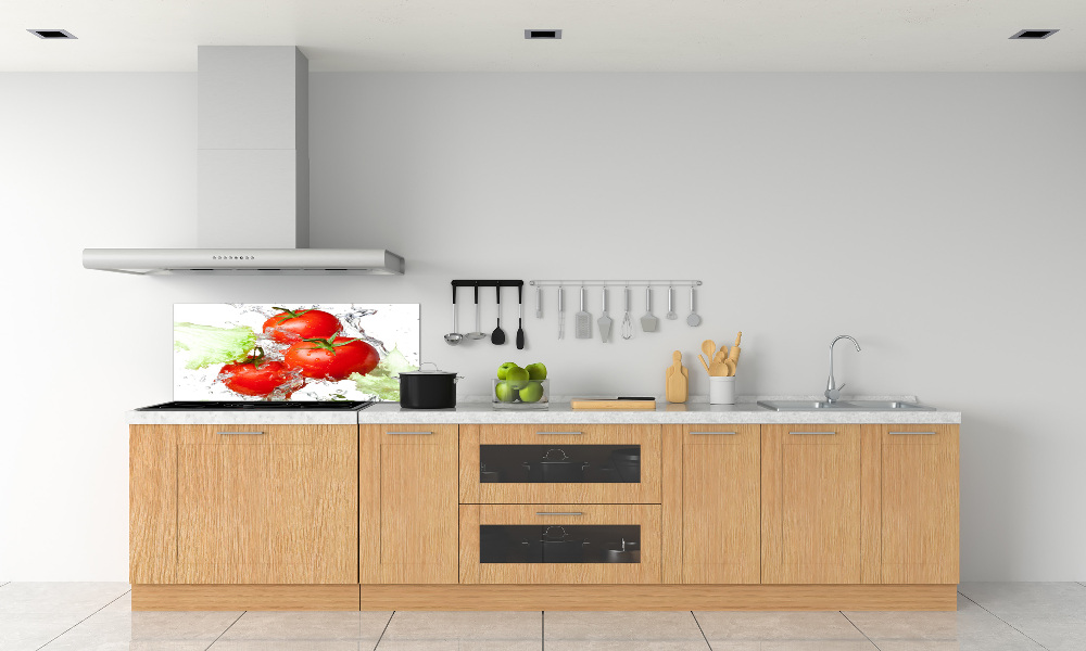 Cooker splashback Tomatoes and lettuce