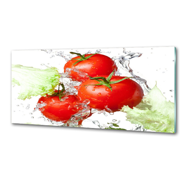 Cooker splashback Tomatoes and lettuce