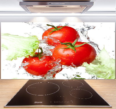 Cooker splashback Tomatoes and lettuce