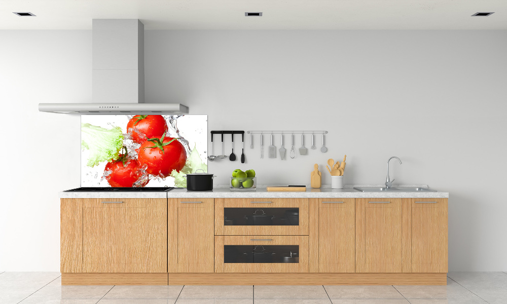 Cooker splashback Tomatoes and lettuce