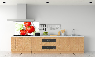 Cooker splashback Tomatoes and lettuce