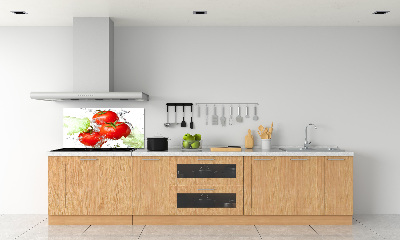 Cooker splashback Tomatoes and lettuce