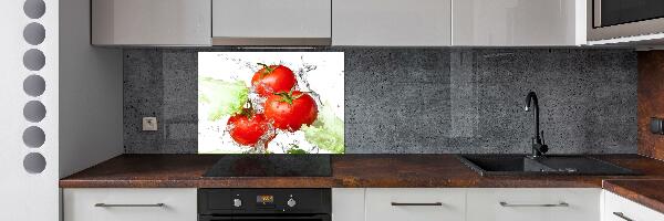 Cooker splashback Tomatoes and lettuce