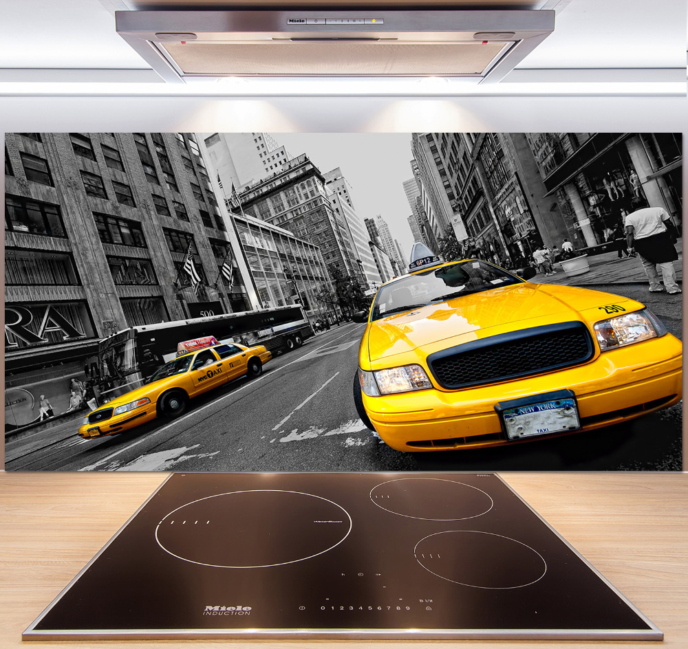 Cooker splashback New York taxis