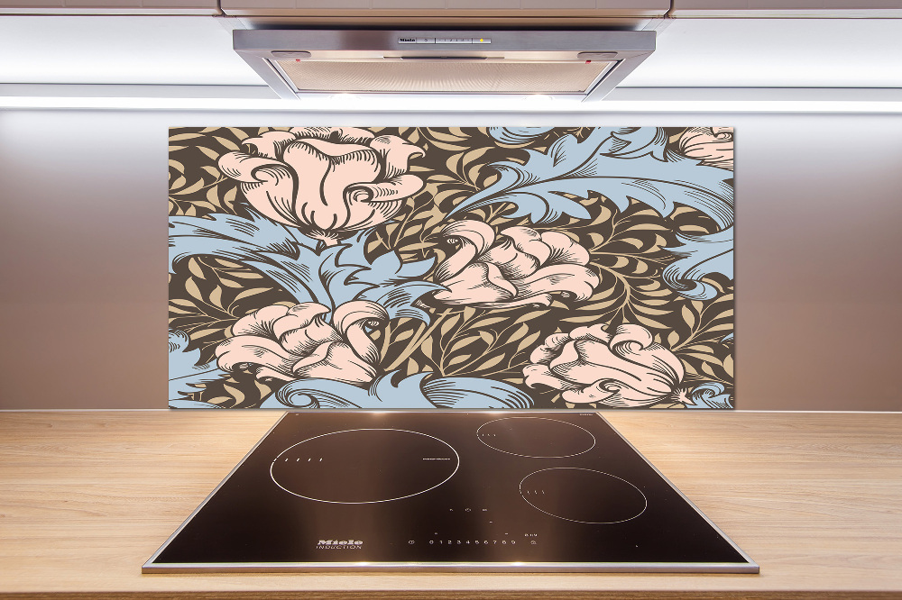 Cooker splashback Floral pattern