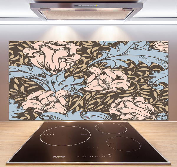 Cooker splashback Floral pattern