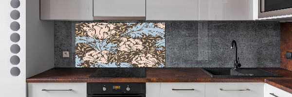 Cooker splashback Floral pattern