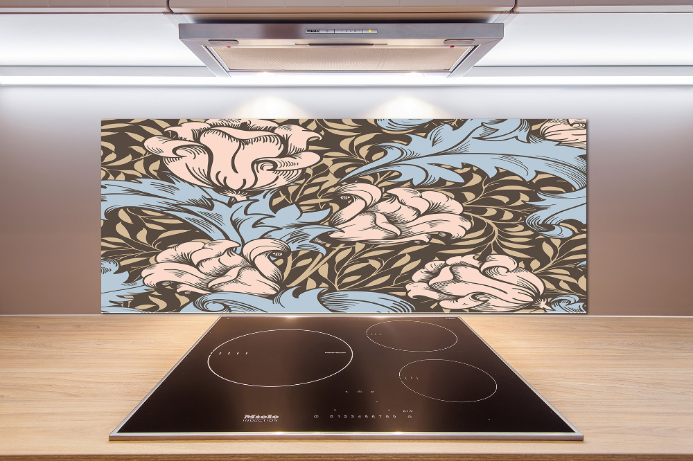 Cooker splashback Floral pattern