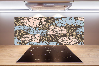 Cooker splashback Floral pattern