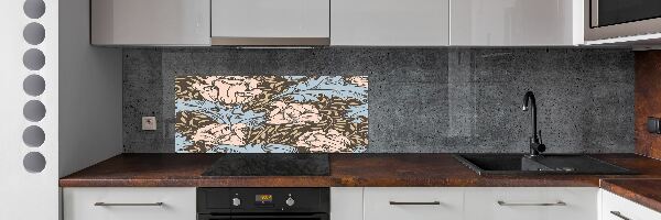 Cooker splashback Floral pattern