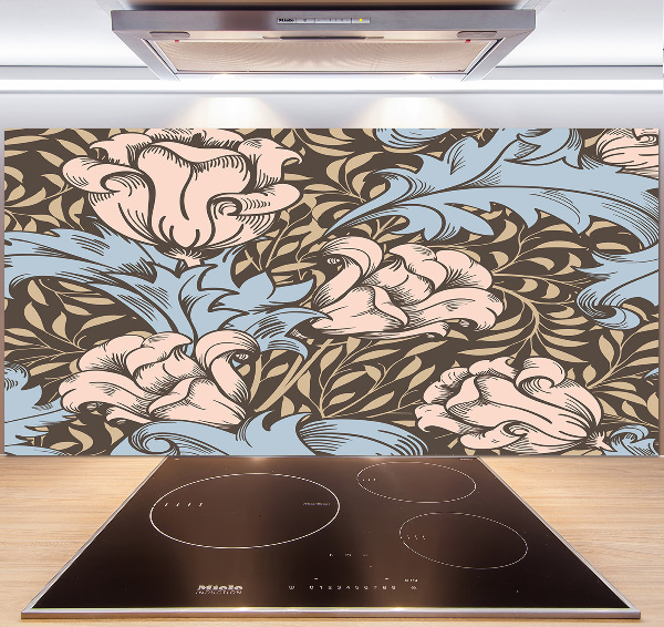 Cooker splashback Floral pattern