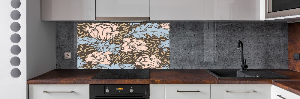 Cooker splashback Floral pattern