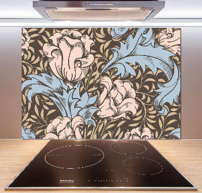 Cooker splashback Floral pattern