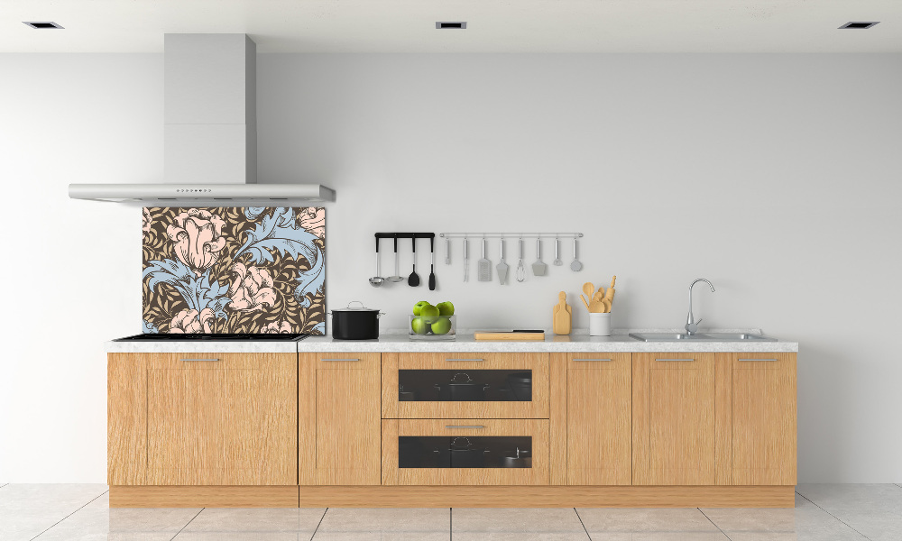 Cooker splashback Floral pattern